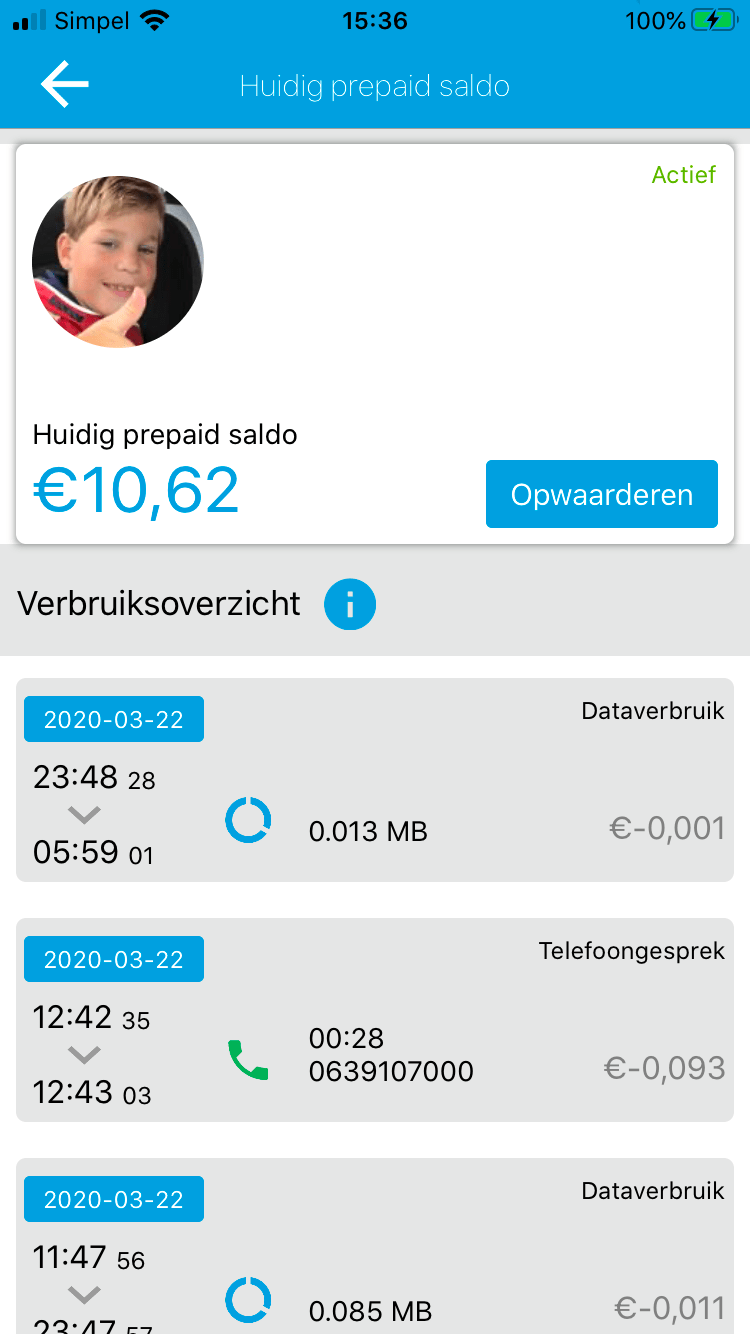 one2track prepaid app screenshot 2