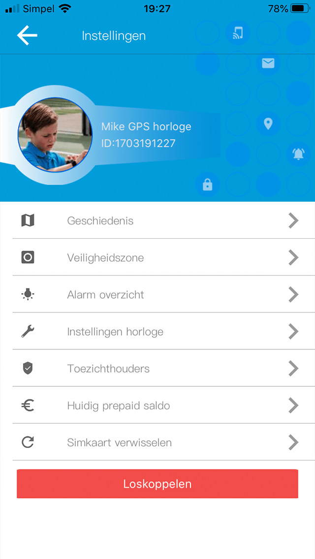 one2track app settings