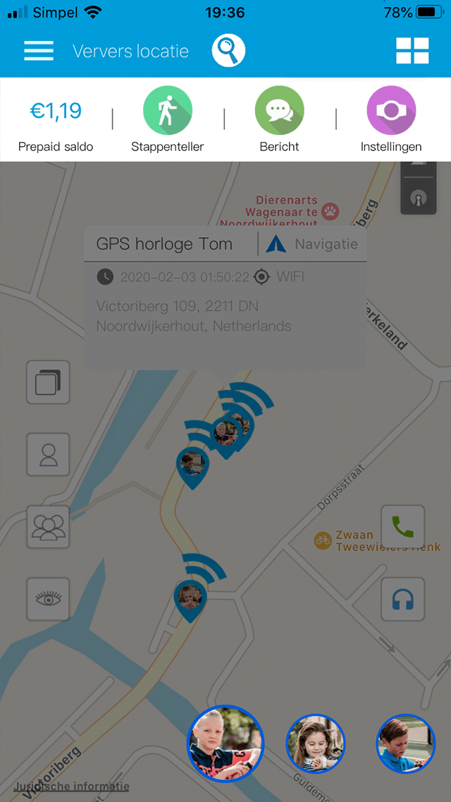 one2track app prepaidoverzicht
