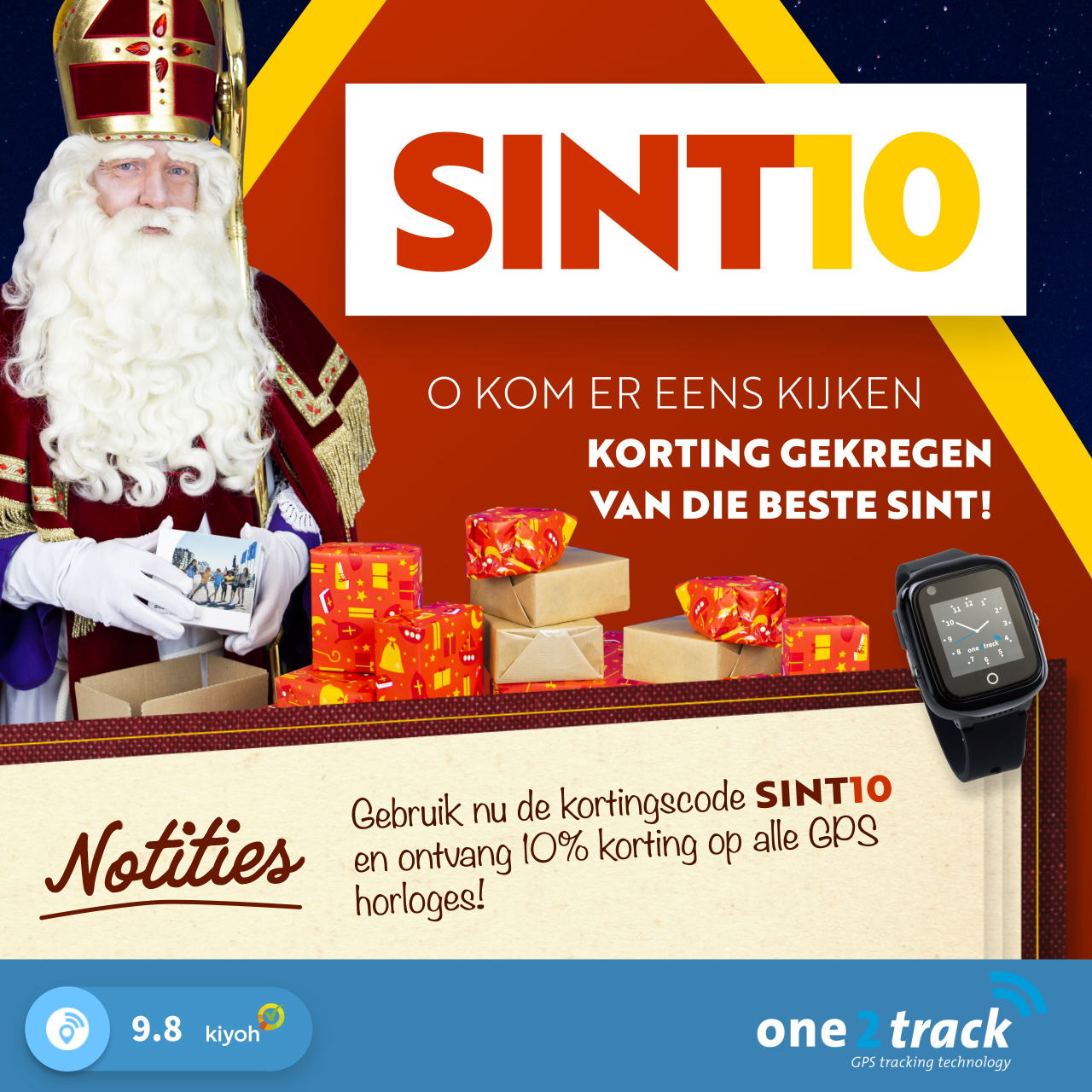 One2track - Sinterklaas korting 2022!